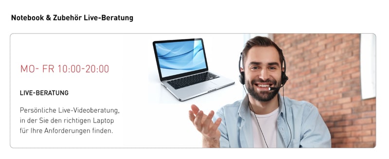 Kundenberater und Laptop