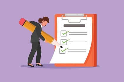 Checkliste abhaken