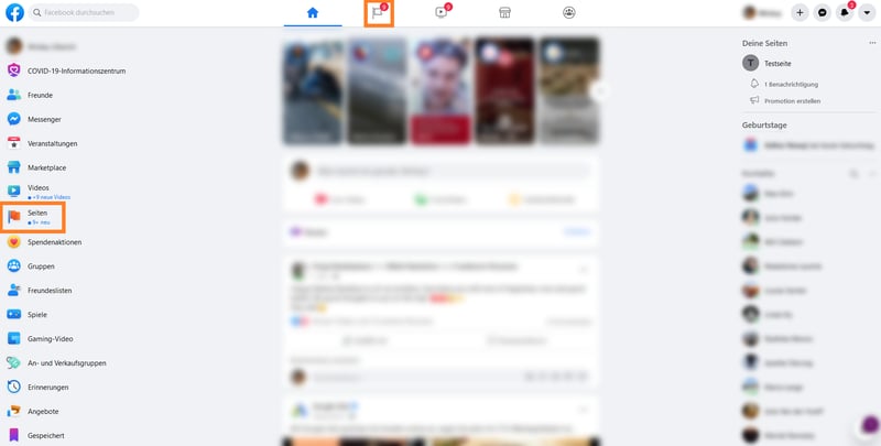 Einstellhinweis Facebook