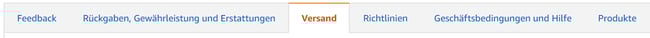 Screenshot Amazon Backend