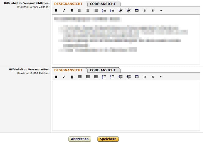 Screenshot Backend Amazon 