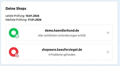 Prüfwidget 1 Kundencenter