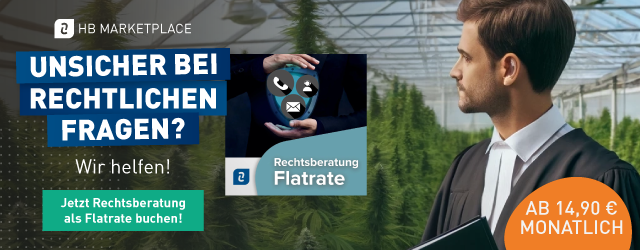 Ein Geschäftsmann im Anzug ist im Bild rechts abgebildet und auf der linken Seite sind die Schriftzüge "Unsicher bei rechtlichen Fragen? Wir helfen! Jetzt Rechtsberatung als Flatrate buchen, ab 14,90Euro "