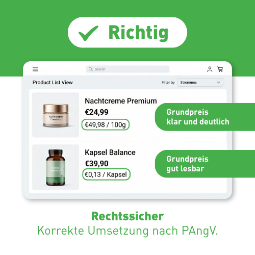 Grundpreis korrektes Beispiel