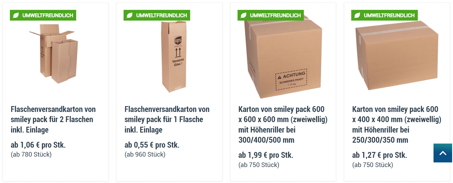 Kartonagen von smiley pack